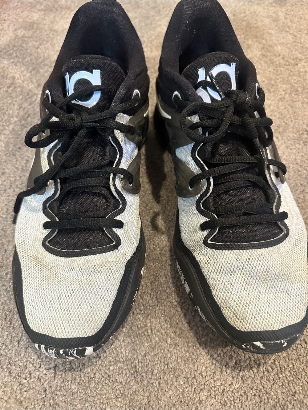 Nike KD 15s basketball shoes with 'EAST' Heel Tab and Number 07 Detail